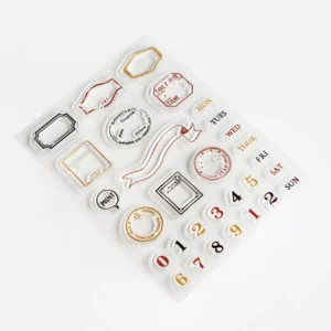 BGM | Set 30 Sellos para Metacrilato CLEAR STAMP - Vintage