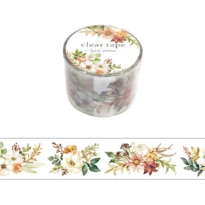MIND WAVE | Masking Tape 30 mm x 5 m CLEAR - Lyric series Flower 1