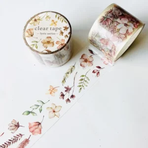 MIND WAVE | Masking Tape 30 mm x 5 m CLEAR - Lyric series Flower 3
