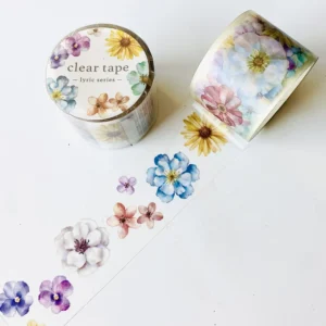 MIND WAVE | Masking Tape 30 mm x 5 m CLEAR - Lyric series Flower 3