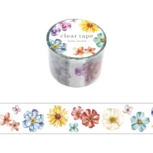 MIND WAVE | Masking Tape 30 mm x 5 m CLEAR - Lyric series Flower 3