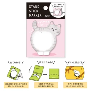 MIND WAVE | Notas adhesivas Stand Stick Marker - Grey Cat's Butt