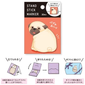 MIND WAVE | Notas adhesivas Stand Stick Marker - Pug's Hips