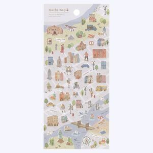 MIND WAVE | Pegatinas MACHI MAP Sticker – Blue City