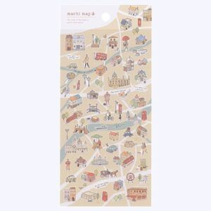 MIND WAVE | Pegatinas MACHI MAP Sticker – Brown City