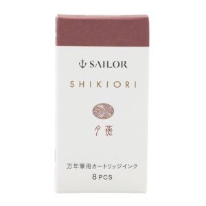 SAILOR | Caja 8 Cartuchos Tinta SHIKIORI - Rosa Yutsubame