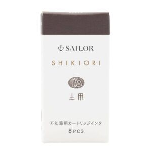 SAILOR | Caja 8 Cartuchos Tinta SHIKIORI - Marrón Doyou