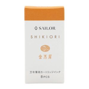 SAILOR | Caja 8 Cartuchos Tinta SHIKIORI - Naranja Kinmokusei