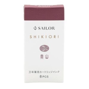 SAILOR | Caja 8 Cartuchos Tinta SHIKIORI - Burdeos Okuyama