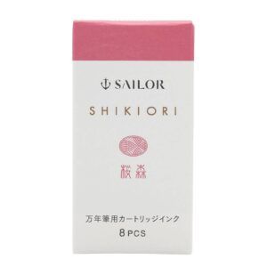 SAILOR | Caja 8 Cartuchos Tinta SHIKIORI - Rosa Sakura-Mori