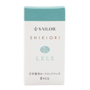 SAILOR | Caja 8 Cartuchos Tinta SHIKIORI - Verde Shitoshito