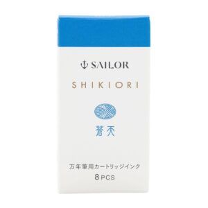SAILOR | Caja 8 Cartuchos Tinta SHIKIORI - Azul Souten
