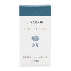 SAILOR | Caja 8 Cartuchos Tinta SHIKIORI - Azul Yamadori