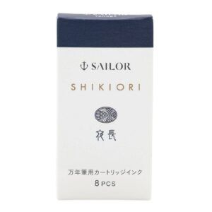 SAILOR | Caja 8 Cartuchos Tinta SHIKIORI - Azul Yonaga