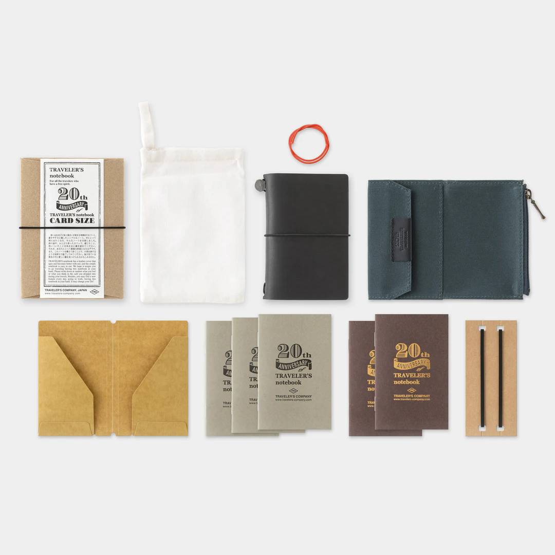 (PREVENTA) TRAVELER'S COMPANY | Notebook Card Size Set 20th Anniversary Limited Edition - Black