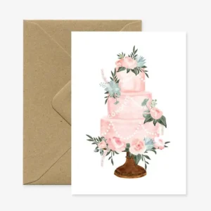 ALL THE WAYS TO SAY | Tarjeta de Felicitación Boda - Congrats Weeding Cake