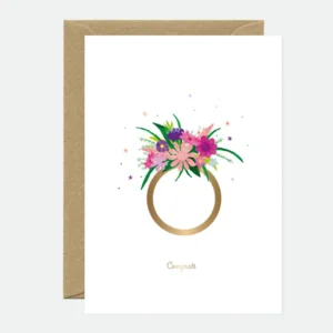 ALL THE WAYS TO SAY | Tarjeta de Felicitación Boda - Flower Ring