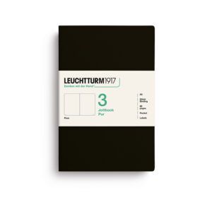 LEUCHTTURM1917 | Pack 3 Libretas A5 Lisas JOTTBOOK PUR - Black