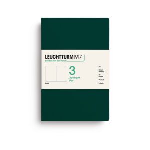 LEUCHTTURM1917 | Pack 3 Libretas A5 Lisas JOTTBOOK PUR - Forest Green