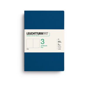 LEUCHTTURM1917 | Pack 3 Libretas A5 Lisas JOTTBOOK PUR - Indigo