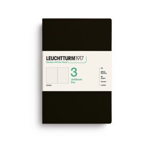 LEUCHTTURM1917 | Pack 3 Libretas A5 Malla Puntos JOTTBOOK PUR - Black
