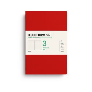 LEUCHTTURM1917 | Pack 3 Libretas A5 Malla Puntos JOTTBOOK PUR - Cherry
