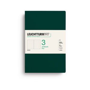 LEUCHTTURM1917 | Pack 3 Libretas A5 Malla Puntos JOTTBOOK PUR - Forest Green
