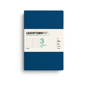 LEUCHTTURM1917 | Pack 3 Libretas A5 Malla Puntos JOTTBOOK PUR - Indigo