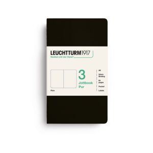 LEUCHTTURM1917 | Pack 3 Libretas A6 Lisas JOTTBOOK PUR - Black