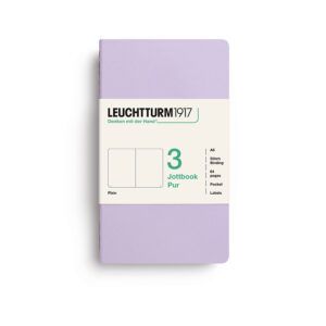 LEUCHTTURM1917 | Pack 3 Libretas A6 Lisas JOTTBOOK PUR - Lilac
