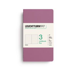LEUCHTTURM1917 | Pack 3 Libretas A6 Malla Puntos JOTTBOOK PUR - Dusty Rose