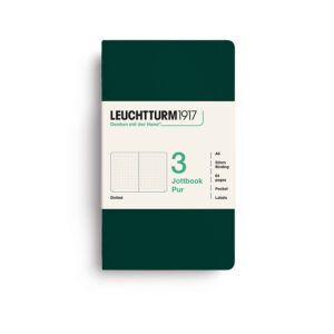 LEUCHTTURM1917 | Pack 3 Libretas A6 Malla Puntos JOTTBOOK PUR - Forest Green
