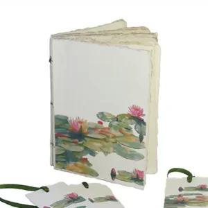 EPIGRAM | Cuaderno A6 Liso Artesanal Algodón - Nenúfares