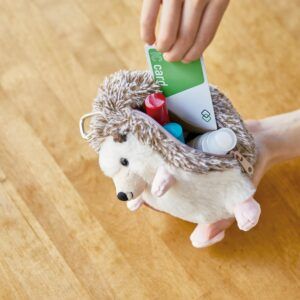KING JIM | Estuche Peluche POUZOO MINI - Hedgehog