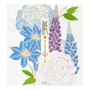 MIDORI | Bloc 16 Hojas Ilustradas Cuadradas WASHI ECHIZEN - Summer Flowers