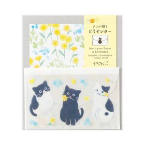 MIDORI | Mini Set 6 Cartas y 3 Sobres con Pegatinas FOR YOU - Cat
