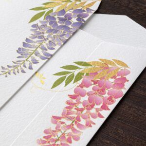 MIDORI | Pack 6 Sobres Alargados WASHI SILK - Wisteria