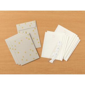 MIDORI | Set 12 Cartas y 4 Sobres con Pegatinas - Bichon Frise