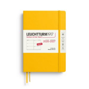 LEUCHTTURM1917 | Agenda 18 meses 2027 Semanal Horizontal A5 - Sunflower