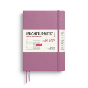 LEUCHTTURM1917 | Agenda 18 meses 2027 Semanal + Notas A5 - Dusty Rose