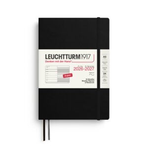 LEUCHTTURM1917 | Agenda 18 meses 2027 Semanal + Notas A5 FLEX - Black