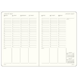 LEUCHTTURM1917 | Agenda 18 meses 2027 Semanal Vertical A5 - Black