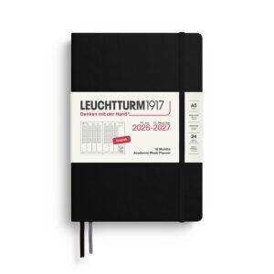 LEUCHTTURM1917 | Agenda 18 meses 2027 Semanal Vertical A5 - Black