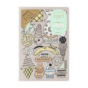 MIDORI | Cuaderno B6 Malla Puntos YURU LOG - Sweets & Animals