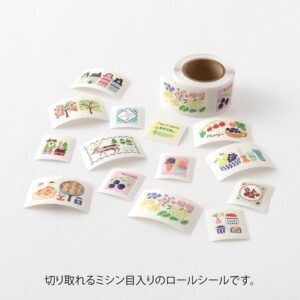 MIDORI | Rollo Pegatinas (160) YURU LOG ROLL STICKER - Stamps