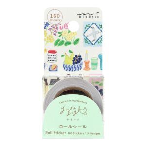 MIDORI | Rollo Pegatinas (160) YURU LOG ROLL STICKER - Stamps