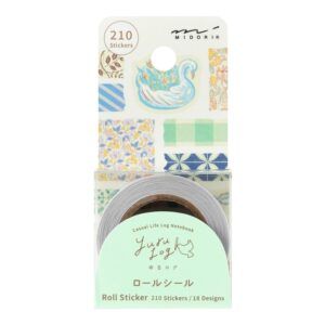 MIDORI | Rollo Pegatinas (210) YURU LOG ROLL STICKER - Antique
