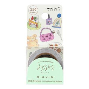 MIDORI | Rollo Pegatinas (210) YURU LOG ROLL STICKER - Motifs
