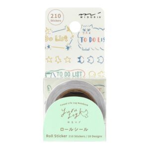 MIDORI | Rollo Pegatinas (210) YURU LOG ROLL STICKER - List