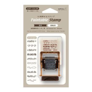 MIDORI | Sello Rotativo Coloreable 10 Patrones SOFT COLOR - Landscape Brown